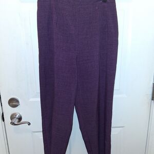 Purple High-Waisted Pants Sag Harbor Dress Pants Purple Size 16